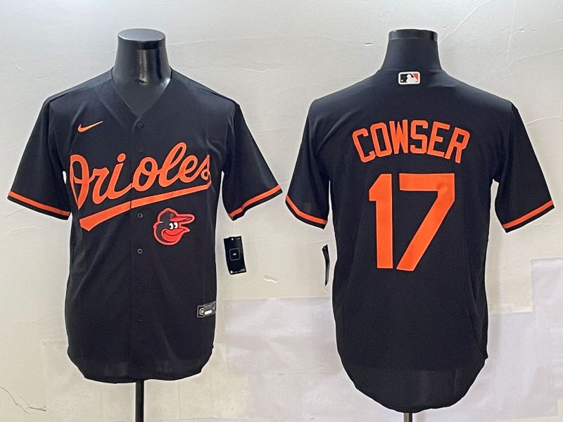 Men Baltimore Orioles #17 Cowser Black Game 2025 Nike MLB Jersey style 3